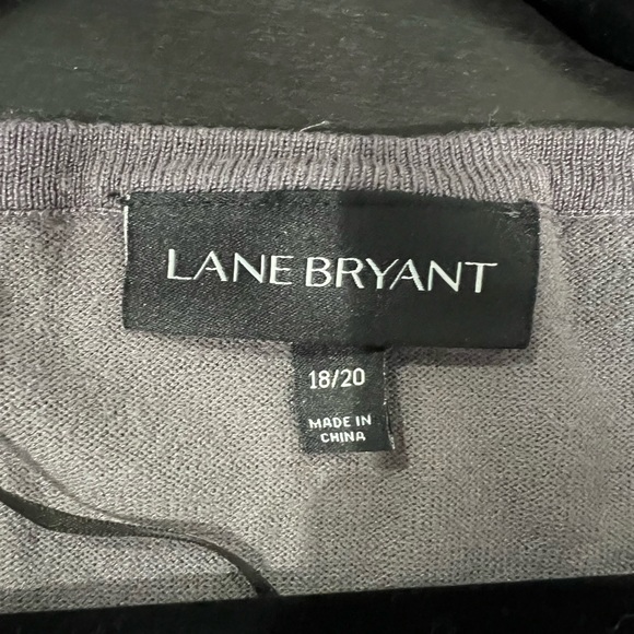 LANE BRYANT GRAY ROUND NECK CAUSAL COMFY EVERYDAY 3/4 SLEEVE SWEATER SIZE 18/20 - Picture 4 of 4